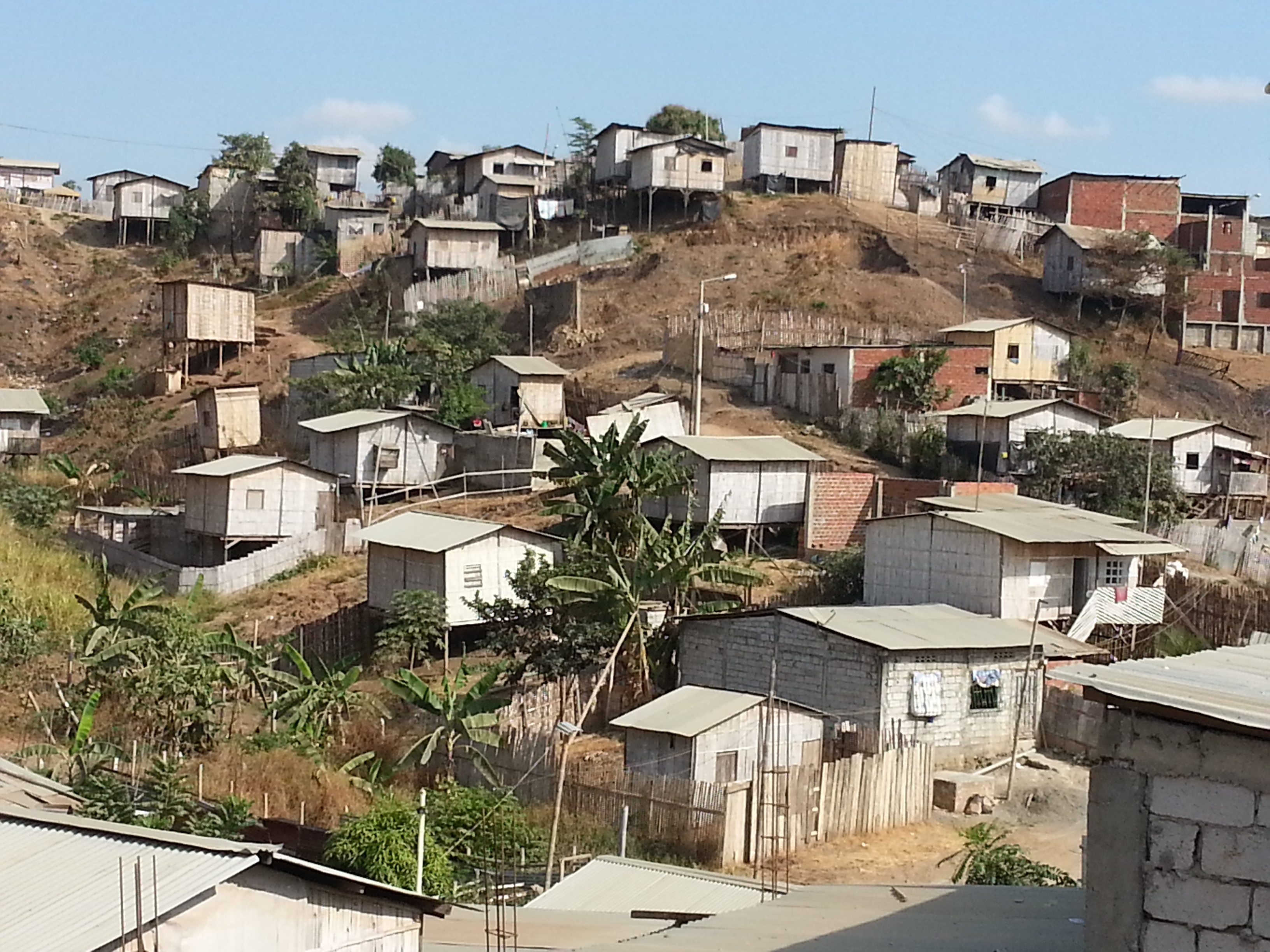 Slumområde i Guayaquil, Ecuador